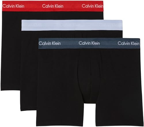 Calvin Klein Men’s 3 Pack Stretch Boxer Briefs, Multi (Black Bodies W/Ink/Adrenaline Rush), XS