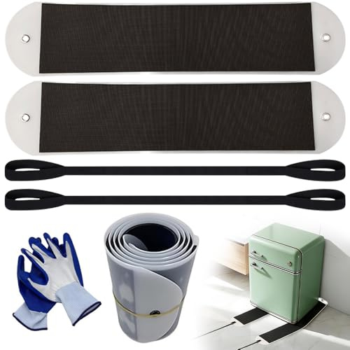 BIZOI Washing Machine Sliders, Large Home Appliance Movers Sliders with Pull Strap and Gloves, Multifunctional Reusable Heavy Duty Furniture Sliders,Washing Machine Mover for Tiles, Hardwood Floors