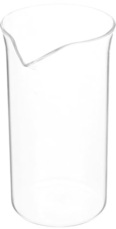 VALICLUD Coffee Press Replacement Glass Cup 350ml with Handle and Lid, Cafetière Filter Accessory for Espresso and Tea Brewing, Compatible with 6-Cup Coffee Makers, Glass Iced Tea Carafe