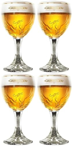 Grimbergen ölglas med fot 330 ml – 4 stycken