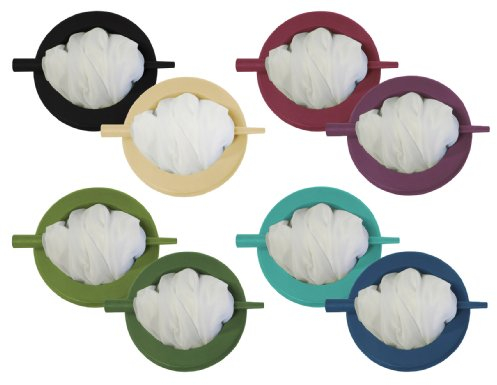 Raffhalter Holz Uni modern rund Dekospange Gardinenspange Farbwahl #189 (türkis)