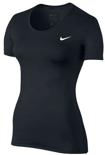Nike Damen Oberbekleidung Pro Cool Shortsleeve Top, 725745, Schwarz, Gr. Small