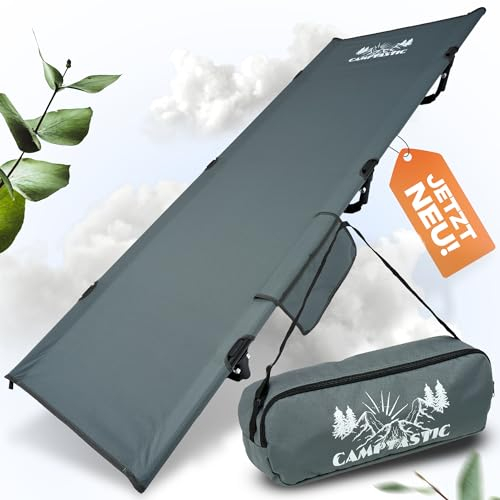 Camptastic Feldbett Ultraleicht kompakt 2,3 kg | Campingbett klappbar robust | Tragbare Campingliege für Wandern Outdoor Camping
