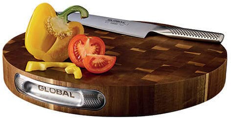 Global Acacia End Grain Round Cutting Board 35 x 4.5cm