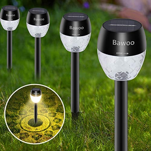 Solarleuchte Garten LED Solar Gartenleuchte Wegleuchte Warmweiß Solarlampe Außen 8 Stück IP65 Wasserdicht Edelstahl Ideal für Terrasse, Rasen, Garten Hofwege usw.