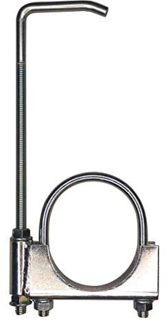 JQuad 2.75 Universal Clamp On Exhaust Hanger - Silver - Easy Install Bolt-On Exhaust Pipe - Modern Style - Made In USA