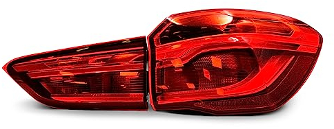 Folie Set für Rückleuchten Aufkleber Tönungsfolie Heckleuchten Passgenau Zugeschnitten für Auto Rücklichter Tönung Tuning Zubehör C050 (Red)
