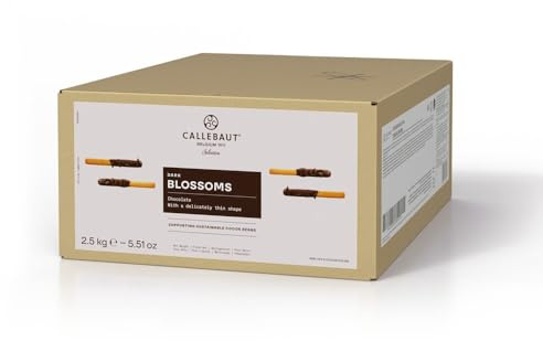 Mona Lisa Fleurs de chocolat belge Callebaut (chocolat foncé, boîte de 2,5 kg)