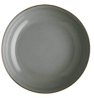 BUTLERS Pastateller Ø22cm aus Steinzeug -NATIVE- Geschirr, Flachteller mit Rand | Spaghetti- und Salatteller minimalistischer und moderner Stil | Spülmaschinen- und mikrowellenfest