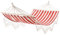 Outsunny Hamac de Voyage Portable Style Hippie Chic Toile de hamac dim. 2L x 1l m Coton Polyester Rouge crème rayé