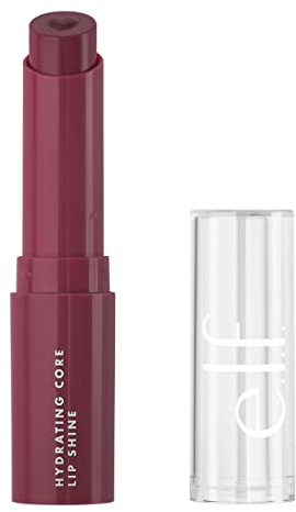 e.l.f. Hydrating Core Lip Shine, Conditioning & Nourishing Lip Balm, Sheer Colour Tinted Chapstick, Delightful