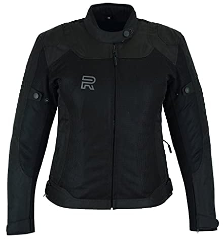 RAXUS Motorradjacke für den Sommer, Jacke für Damen, CE-zertifiziert (schwarz, XS)