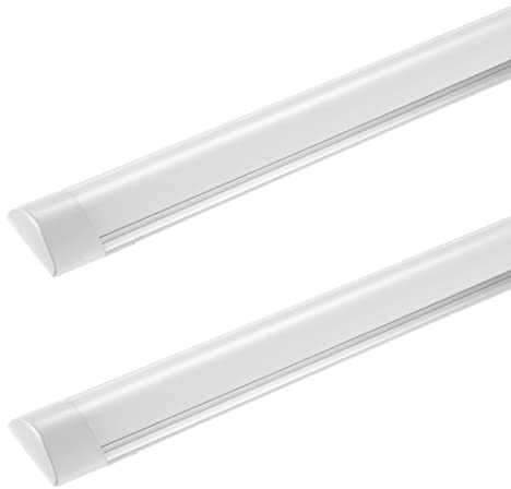 Omprar 2 Pack LED Deckenleuchte 4FT,40W 4000LM Feuchtraumleuchte LED Röhre,Leuchtstofflamp Badezimmer Lampe für Garage Lager Werkstatt Bad Feuchtraum Büro Keller Shop Deckenlampe,Neutralweiß 4500K