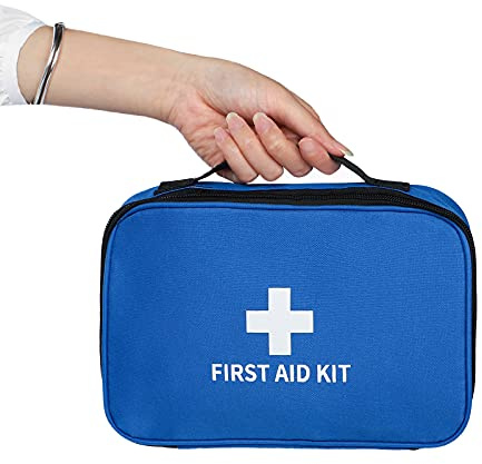 Empty First Aid Bag Mini Medical Kit Pouch First Aid Kit Travel Emergency Bag Pouch Compact Survival Medicine Storage Bag Organizer for Home Office Traveling Outdoor Sport Hiking Camping Cycling