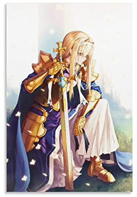 Sword Art Online Alice Zuberg Anime Kunstdruck auf Leinwand und Wandkunst, modernes Familien-Schlafzimmer-Dekor, Poster, 40 x 60 cm