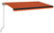 vidaXL Gelenkarmmarkise Einziehbar Markise Balkonmarkise Sonnenmarkise Sonnenschutz Sichtschutz Terrasse Garten Balkon 450x350cm Orange Braun