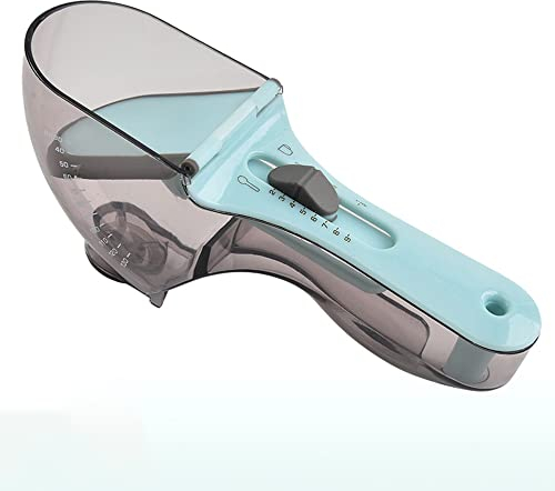 ACSUZ Cuchara para Cocina para Perros Accesorios para Cucharas Medidoras ABS Suministros De Comida para Gatos Comedero para Hámster Kit De,Azul