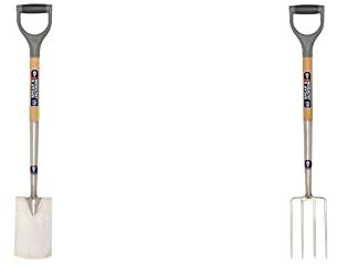 Spear & Jackson 1161BS Neverbend Stainless Steel Border Spade & 1561BF/09 Neverbend Stainless Steel Border Fork