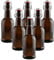 FastRack Swing Top Glass Bottles | Amber Glass Bottles for Home Brewing | Flip Top Glass Bottles for Carbonated Drinks, Kombucha, Fermentation, Water |16 oz – Pack of 6 | Food Grade – ECO Friendly