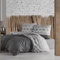 ZIRVEHOME Bettwäsche-Set 200x220 cm, 3-teilig, Anthrazit/Grau, Baumwolle Bettbezug, AsterV1