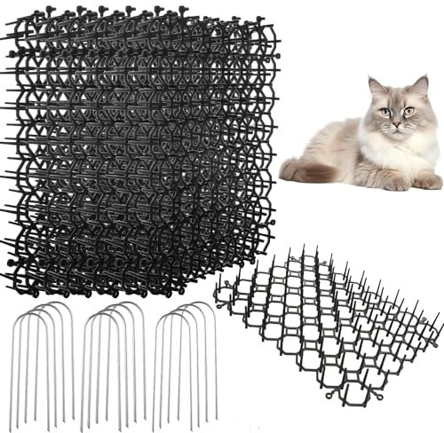 JMIATRY 24 Stück Katzenabwehrmatte, 15 x 20 cm Dornengitter Gegen Katzen, Katzengitter Garten für Garten und Außenbereich