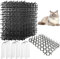 JMIATRY 24 Pcs Tapis Anti Chat Exterieur 15x20CM, Tapis Anti Chat, Anti Chat avec Pointe, Tapis Picot Anti Chat pour Anti-Chat