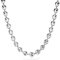 LOCCY Herren Kette Halskette, 6/7/9/11mm breit Edelstahl Kaffeebohne Kette Bohnenkette Silberkette Hip Hop Halskette für Männer Jungen, Länge 46/51/56cm, Silber (Silber-7mm Breit, 46)