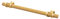 Decoranddecor Amelia - Knurled Cabinet T-Bar Kitchen Cupboard Handles | Aluminium Drawer Furniture Knobs | Matt Gold 320mm Hole Centre
