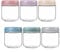 Eidoct 6-Pack 12 oz Glass Jar with Screw Lid Leakproof Overnight Oats Container, Yogurt Jars, Oatmeal Salad Jars, for Cereals Milk Fruit Condiment Dressing Sauce Snacks Juice, 6 Colors(6-Pack 350ml)