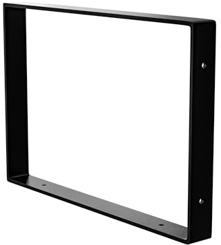 Amig - Legs for Dining Room or Hallway Tables | Rectangular Metal Leg for Industrial Style Tables | Material: Steel | Dimensions: 780 x 80 x 712 mm | Matt Black Finish