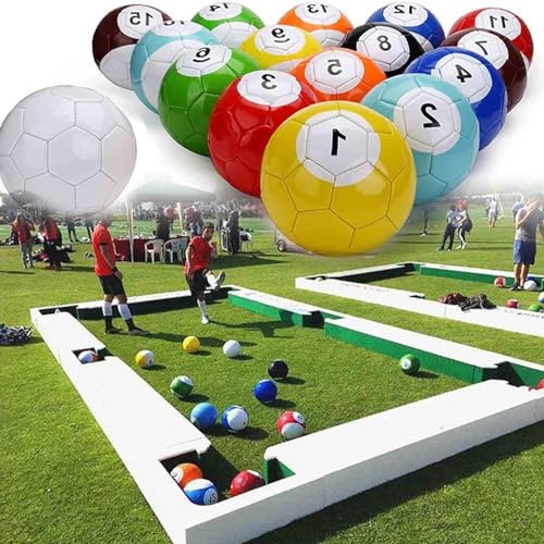 16 Stück Snook-Fußball, Billard-Snooker-Fußball, verschleißfester Snooker-Ball, riesiger Snooker-Fußball, Straßenspiel, Sport, Unterhaltung für Erwachsene im Freien, Geschenk für Erwachsene, 15cm