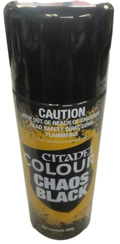 Kandall CitadelColor Chaos Black Spray Paint for Miniature Models, Tabletop Games, Bone Color, 400ml