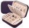 Dajasan Reise Schmuckkästchen, Klein Schmuckaufbewahrung, Schmuckschatulle, Samt Schmuck Organizer für Damen Mädchen, Schmuck Geschenk Box für Geburtstag, Weihnachten, Muttertag (Tiefviolett)