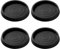 VooGenzek 4 Pièces 6.4cm Patin Rond Antidérapant en Caoutchouc, Bed Sofa Wheel Anti-Slip Pad, Pied en Caoutchouc Pad, pour Lit Armoire Canapé Chaise Table, Noir