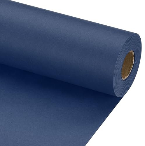 PATIKIL Geschenkpapier, 20 x 700(59') 70 GSM Bastelpapierrolle Kraft Packpapier für Poster Pinnwand, Geschenkverpackung, Marineblau
