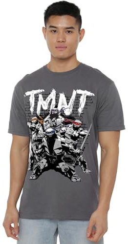 TMNT TMNT Team Unisex T Shirt, Charcoal, XX-Large