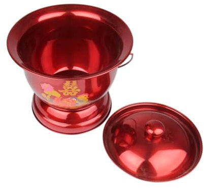 HOUDERCO 1 Pc Wc Inox Portable Crachoirs Urinoir Bouteilles D'urinoir Pour Hommes Usine Dispositif D'urine Féminin Caca Bouteille D'urine Standard Laveuses Portatives Rouge Acier Inoxydable