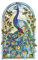Ideen mit Herz Diamond-Painting-Fensterbild | Glaskunst-Optik | Dekoration & DIY | Material: PET (Pfau)