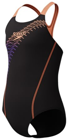 Speedo Mädchen Medley Logo Medalist Badeanzug Orange