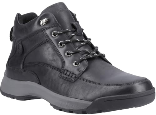 Hush Puppies Vernon Leather Men's Black Ankle Boots