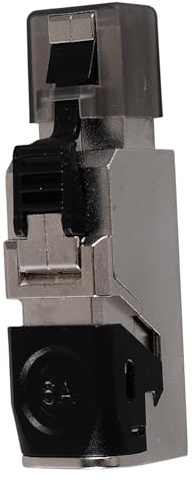 ANDRESLAD Shielded Pass Through Cata Modular Ethernet Connector Crimp Plug with Gold Plating Reinforced Bend-resistant Clip for Laptop Router Smart Tv Network Cable