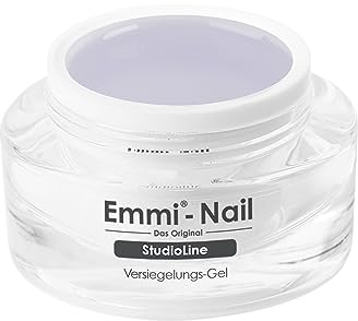 Emmi Nail Studioline Versiegelungsgel für Gelnägel Hochglanz | Top Coat Gel UV | Mittelviskoses Abschlussgel | Selbstglättend, kratzfest & vegan | Perfekte Glanzversiegelung | 30ml