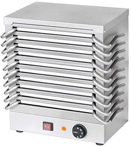 SARO Rechaud mit 10 Platten – Edelstahlgehäuse – Isolierte Griffe – Temperatur 0–150 °C – Leichtmetallplatten – 1,2 kW – Modell PL 10