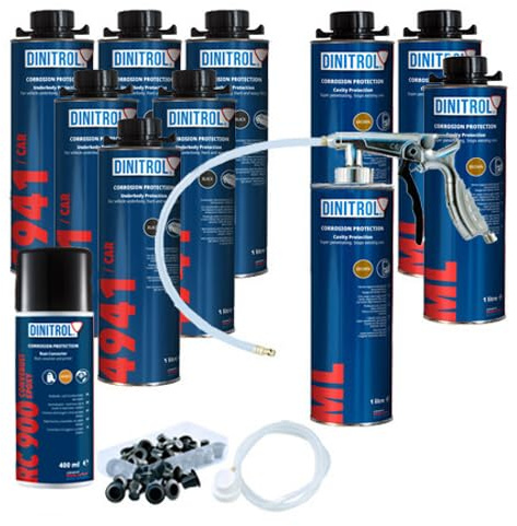 REJEL DINITROL DIY RUST PROOFING LITRES KIT FOR LARGE CAR