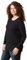 Ulla Popken Damen Langarm-shirt, Schwarz, 62-64 EU