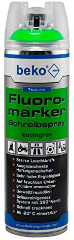BEKO TecLine 29469500 Marqueur fluorescent en spray Vert clair 500 ml