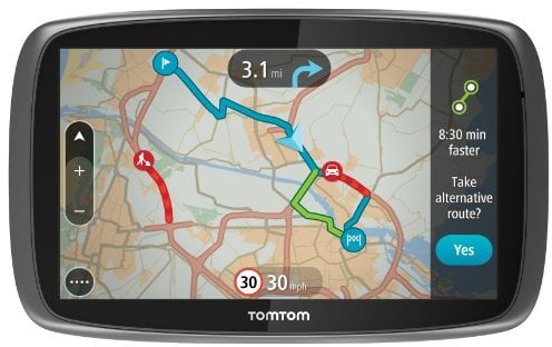 TomTom GO 600 Navigationsgerät mit lebenslanger Karte von Europa und Verkehr, 15,2 cm (6 Zoll)
