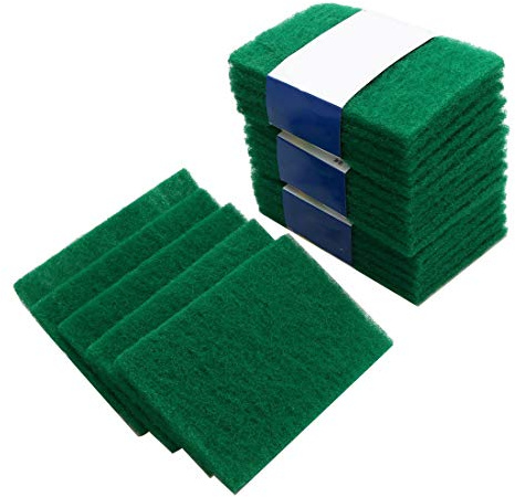 Sourcingmap Sponge Kitchen Bowl Dish Wash Clean Scrub Cleaning Pads 20pcs Green