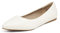 DREAM PAIRS Women's Casual Pointed Toe Ballet Pumps Slip On Ballerina Flats Shoes,Size 9,White/pu,Sole-Classic