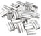 Futheda Lot de 25 pinces à sertir en aluminium avec double embouts/trous pour câble de 5 mm Argenté